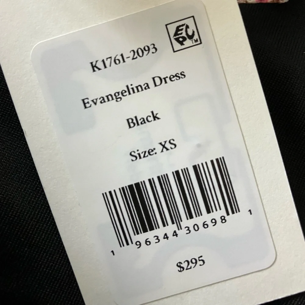 NWT Love Shack Fancy Evangelina Black Lace Mini Dress Size X Small - Picture 9 of 10